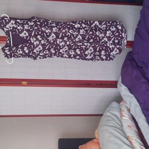 Floral sleeveless mid-length dress